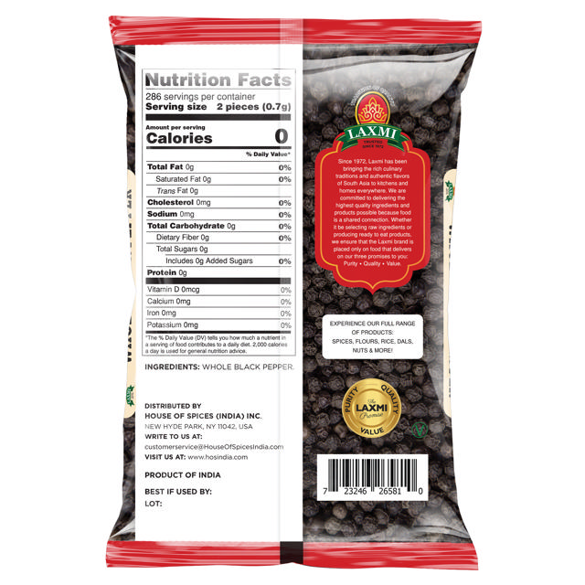 LX. BLACK PEPPER WHOLE 20X200 GM