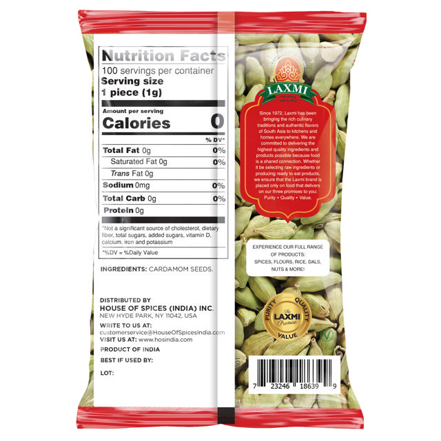 LX. GREEN CARDAMOM (JUMBO) 20X100 GM