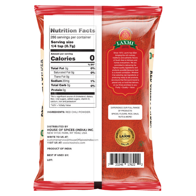 LX. RED CHILI POWDER 20X200 GM (NONGMO)