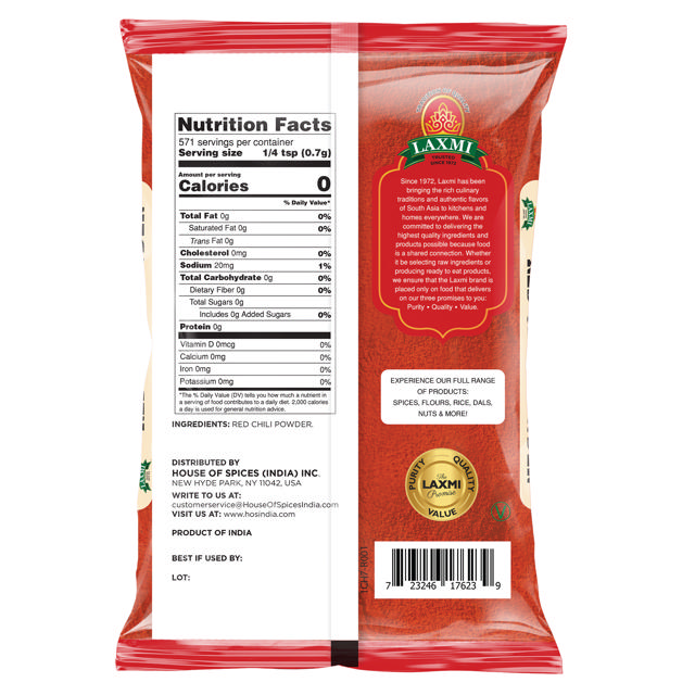 LX. RED CHILI POWDER 20X400 GM (NONGMO)