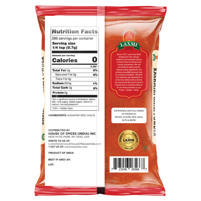 LX. KASHMIRI CHILI POWDER 20X200 GM (NONGMO)