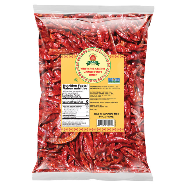 LX. RED CHILI WHOLE 10X400 GM (NONGMO)