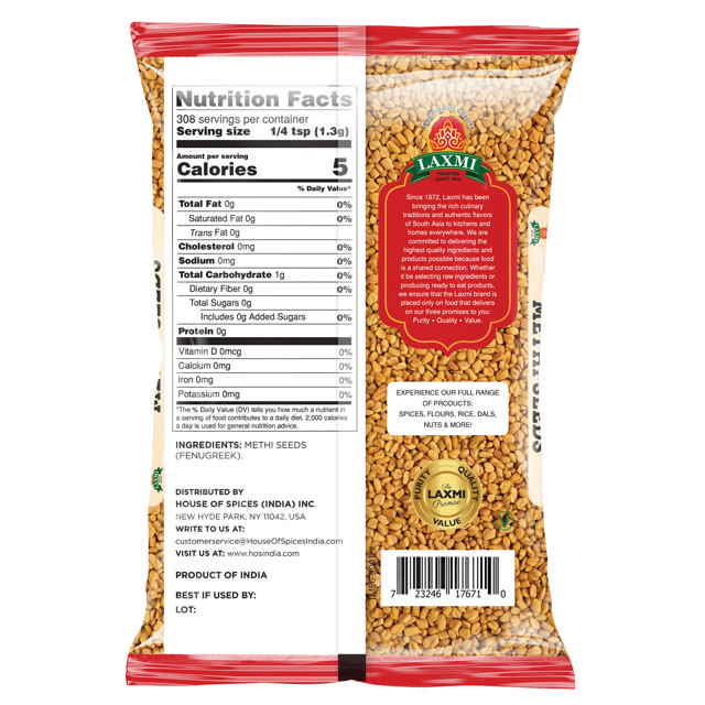 LX. METHI SEED 20X400 GM (NONGMO)