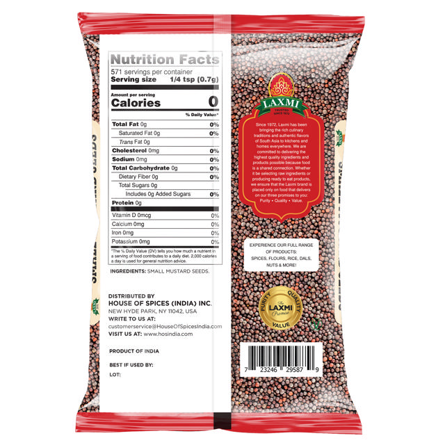 LX. MUSTARD SEED SMALL 20X400 GM (NONGMO)