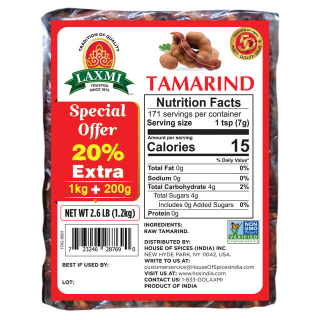 LX. TAMARIND SEEDLESS (SLAB) 12X1.2 KG (20% EXT)