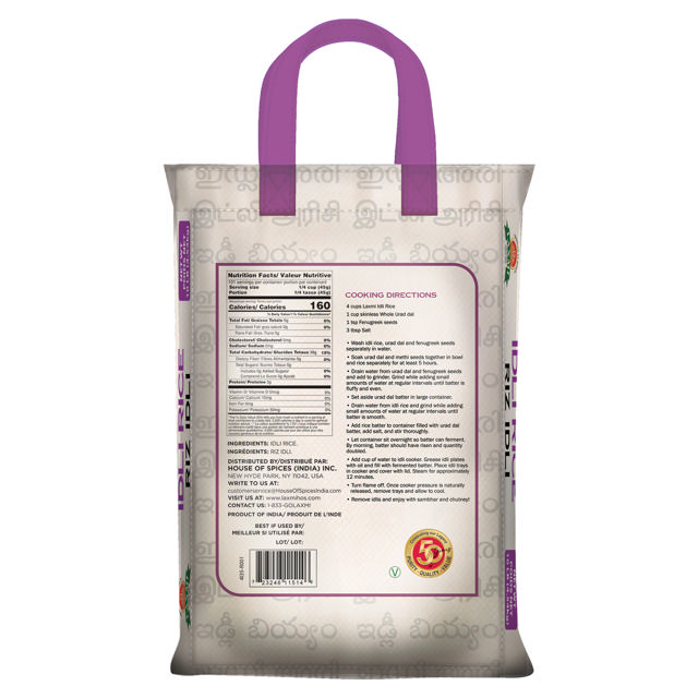 LX. IDLI RICE 4X10 LB