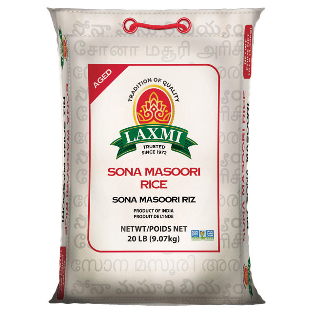 LX. SONA MASOORI RICE 2X20 LB (NONGMO)