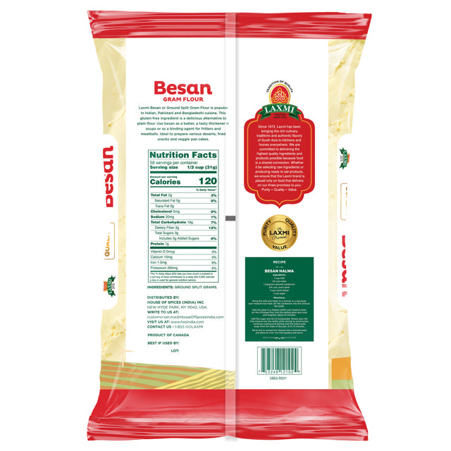 LX. FRESHLY MILLED BESAN FLOUR 10X4 LB (NONGMO)