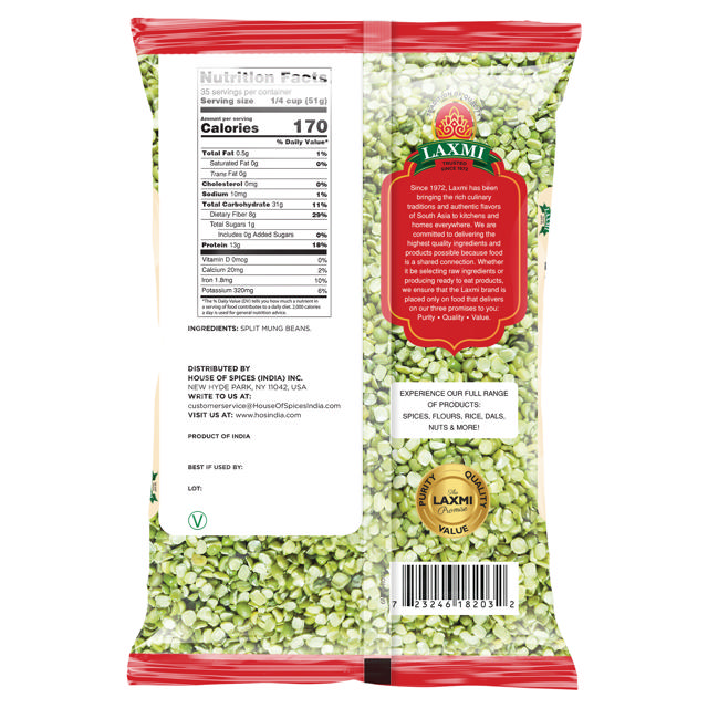 LX. MOONG DAL SPLIT (W/ SKIN) 10X4 LB