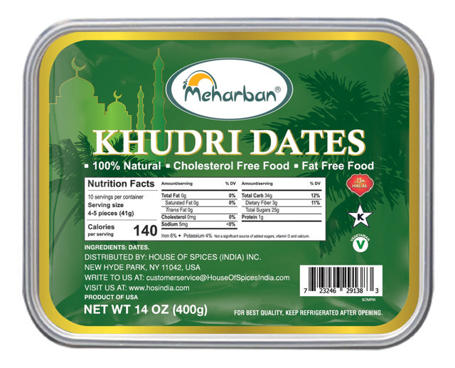 MEHARBAN KHUDRI DATES 16X400 GM