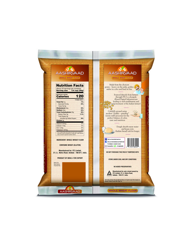 AASHIRVAAD ATTA 4X10 LB (EXPORT PACK)