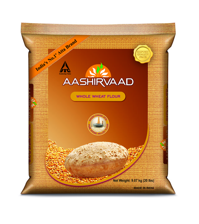 AASHIRVAAD WHOLE WHEAT MULTIGRAIN FLOUR 4X10 LB