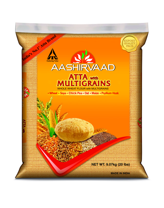 AASHIRVAAD WHOLE WHEAT MULTIGRAIN FLOUR 2X20 LB