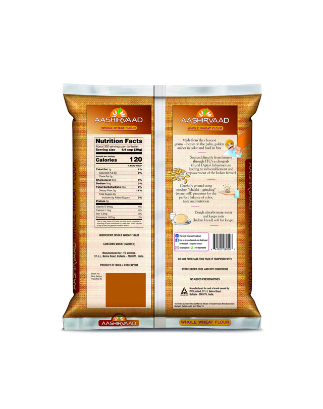 AASHIRVAAD ATTA 2X20 LB (EXPORT PACK)