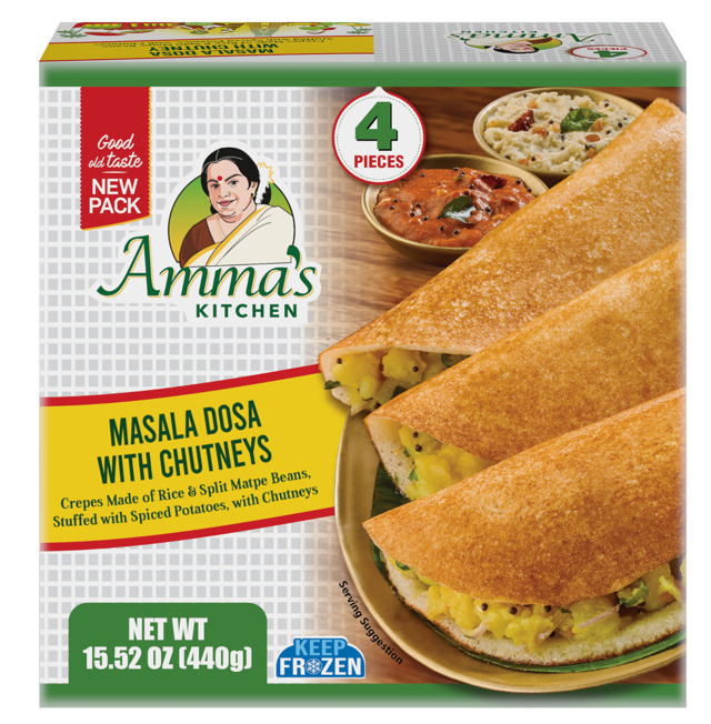 AK. MASALA DOSA WITH CHUTNEY (4PCS) 12X440 GM [PS]