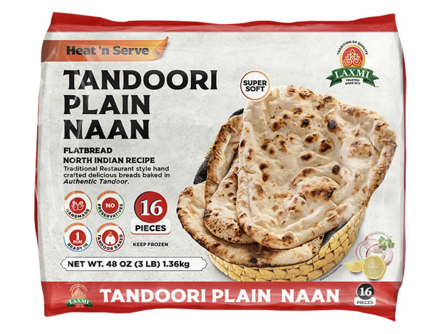 LX. TANDOORI PLAIN NAAN BLK 8X16X85 GM