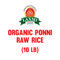 LX. ORGANIC PONNI RAW RICE 4X10 LB