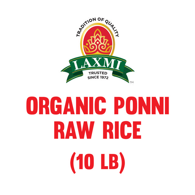 LX. ORGANIC PONNI RAW RICE 4X10 LB